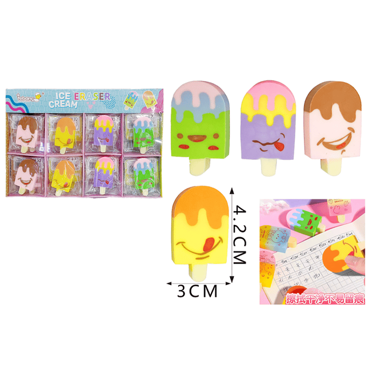 Goma de borrar helado 24pcs 1