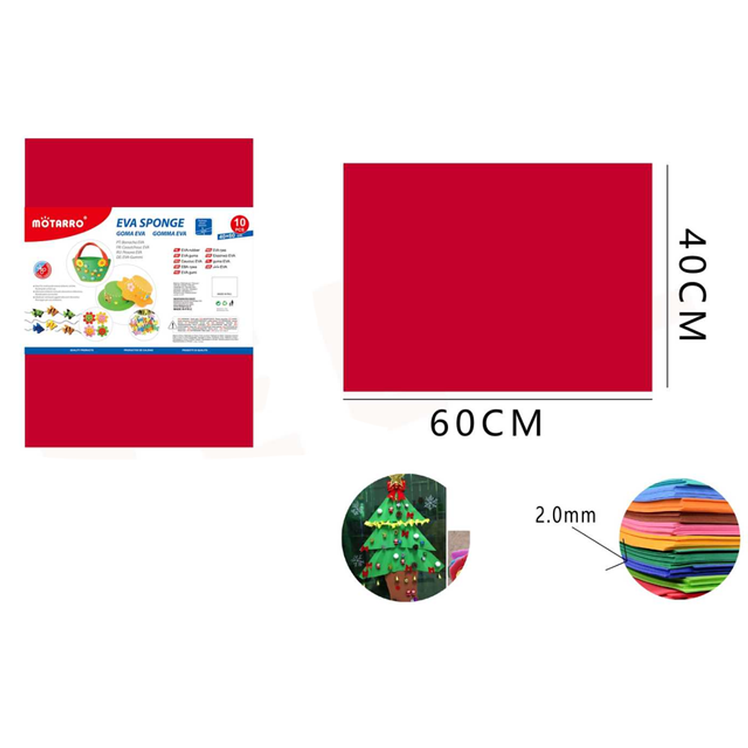 Goma Eva Roja 40*60Cm 1