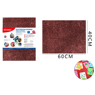 Goma Eva Glitter Café 40*60Cm