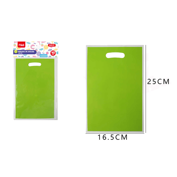 Bolsas Para Dulces S Verde 10Pcs 1