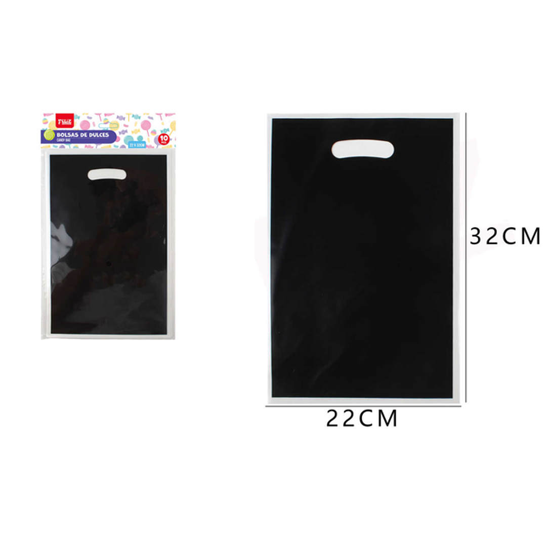 Bolsas Para Dulces L Negro 10Pcs 1