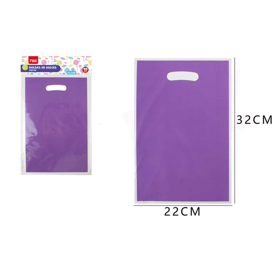 Bolsas Para Dulces L Morado 10Pcs 1