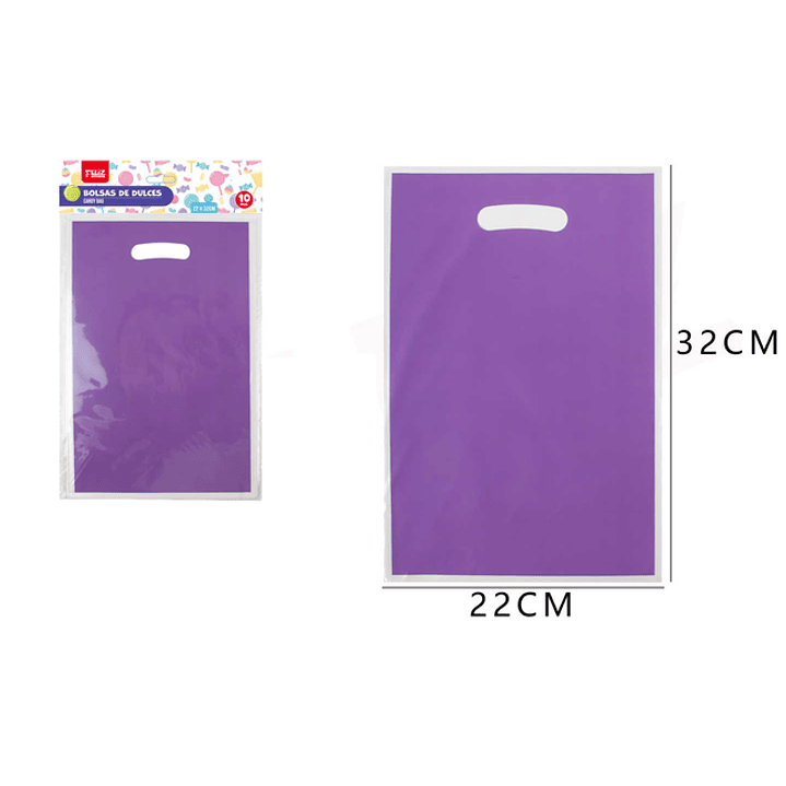 Bolsas Para Dulces L Morado 10Pcs 1