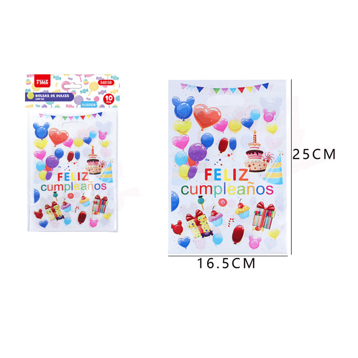 Bolsas Para Dulces S Feliz Cumpleaños  1