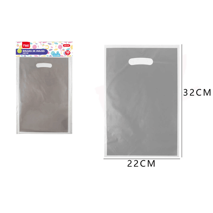 Bolsas Para Dulces L Plateado 10Pcs 1