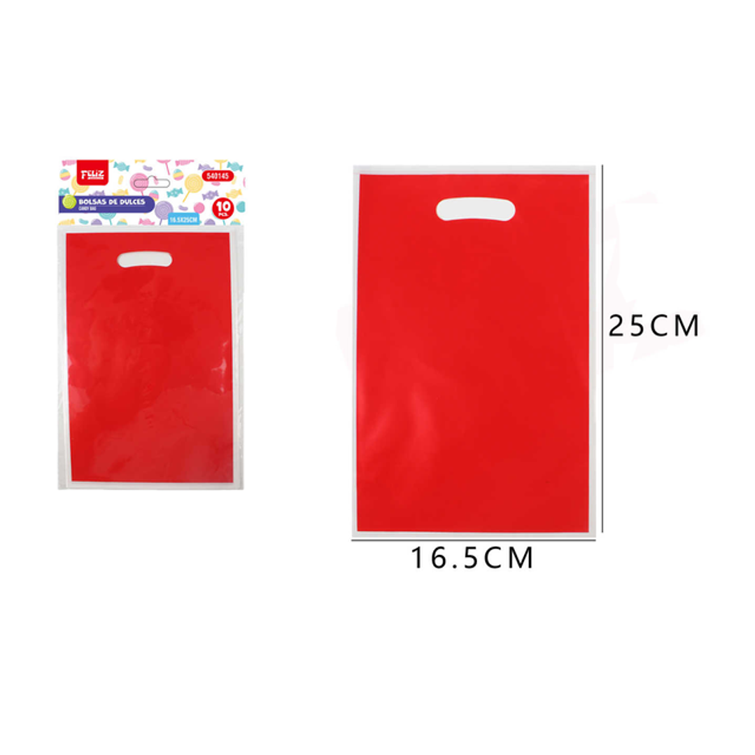 Bolsas Para Dulces S Rojo 10Pcs 1