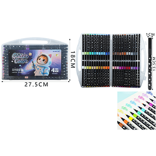 Marcadores Brillante 13.5Cm 48Pcs