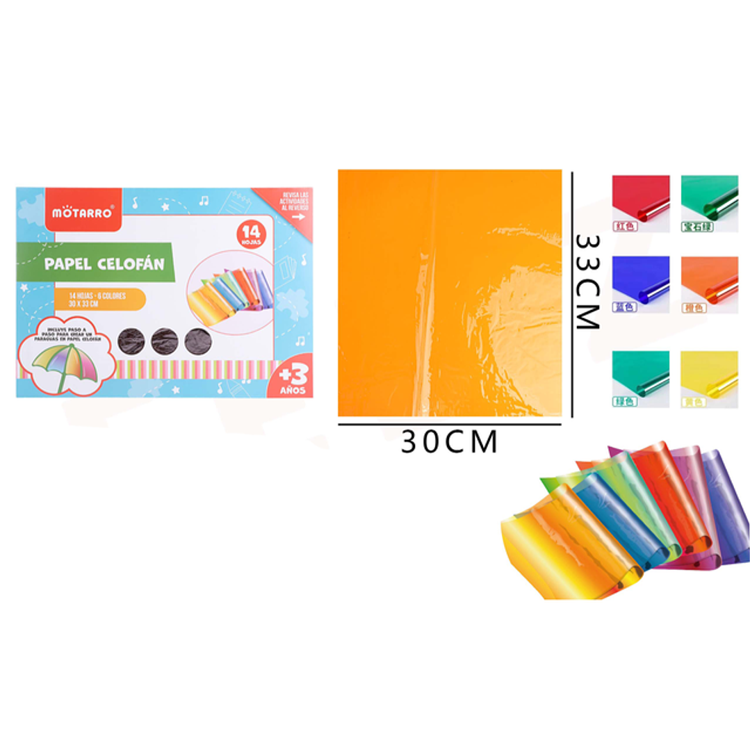 Papel Celofan 33*30Cm 14Hojas 1