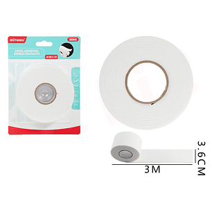 Cinta Adhesiva Doble Cara Espuma 3.6Cm*3M