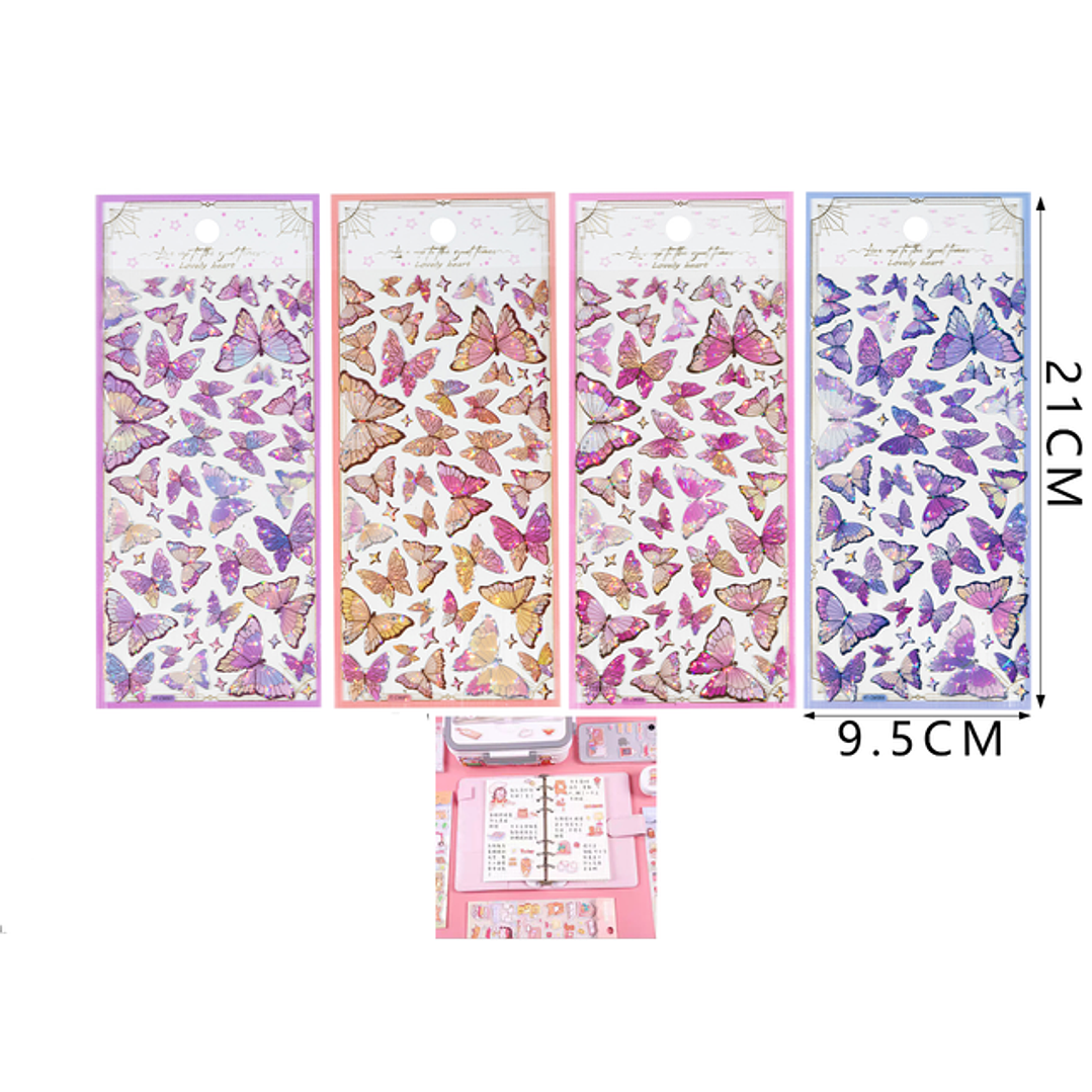 Stickers Goma Eva Mariposa 21*9.5Cm 1