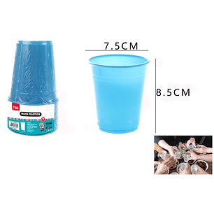 Vasos Plastico Celeste 10Pcs 250Ml