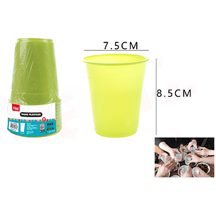 Vasos Plastico Verde 10Pcs 250Ml