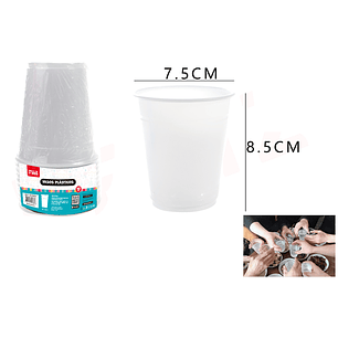 Vasos Plastico Blanco 10Pcs 250Ml