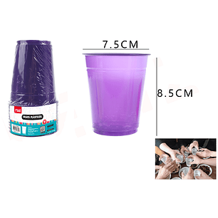 Vasos Plastico Violeta 10Pcs 250Ml