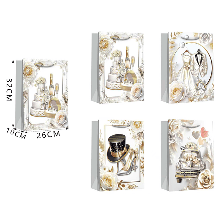 Bolsa De Regalo Matrimonio M 26*10*32Cm 1