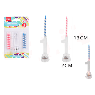 Vela De Numero Con Luz 1