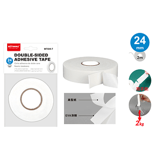 Cinta Adhesiva Doble Cara Espuma 24Mm*2M