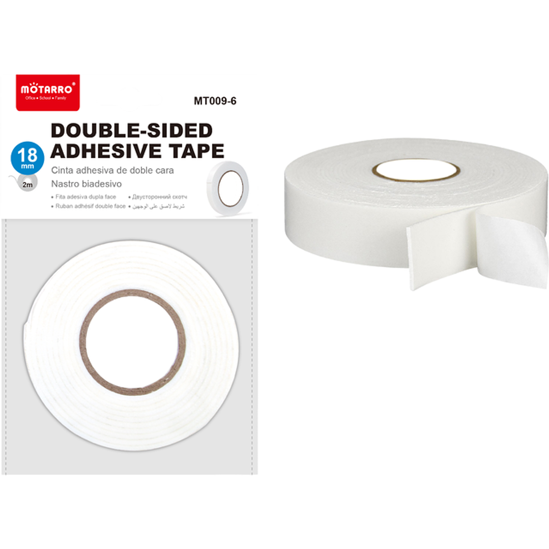 Cinta Adhesiva Doble Cara Espuma 18Mm*2M 1