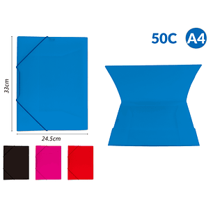 Carpeta Con Elastica Trasparente Colores A4