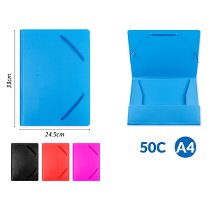 Carpeta Con Elastica Colores A4