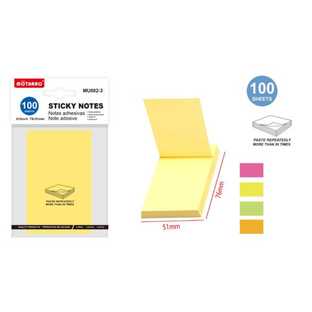 Notas Adhesivas Amarilla 10x15 cm 100 hojas 1