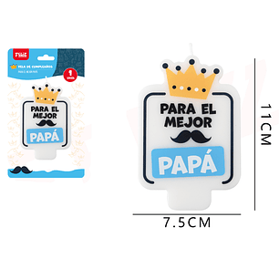Vela Mejor Papá 11*7.5Cm