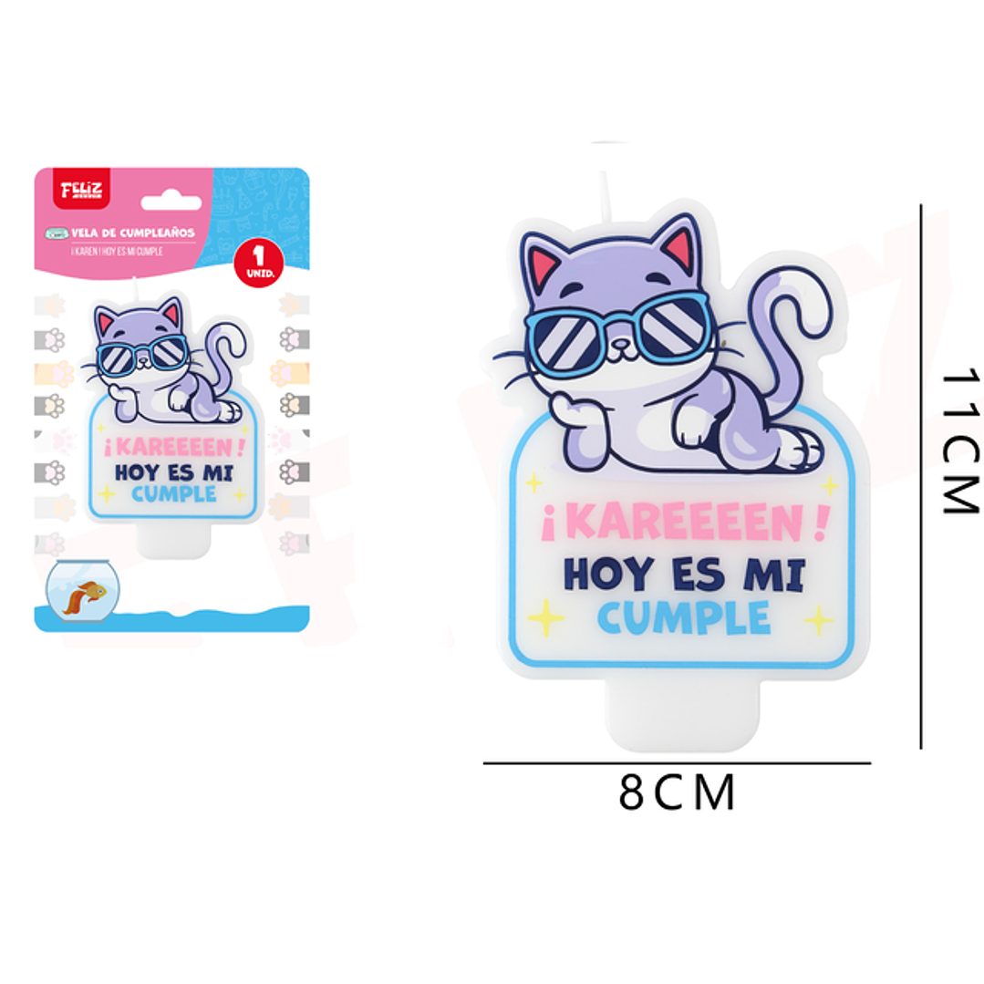 Vela Hoy Es Mi Cumple 11*8Cm 1