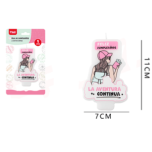 Vela La Aventura Continua 11*7Cm