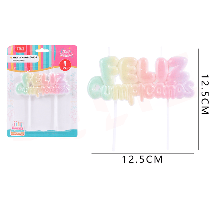 Vela De Cumple. Macaron 12.5*12.5Cm 1