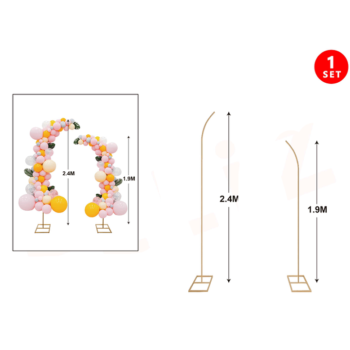 Soporte Para Globos 2Pcs 1.9+2.4M 1