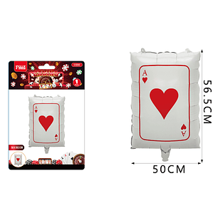 Globo Metal Poker Corazon A 50*56.5Cm