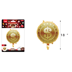 Globo Metal Moneda Dólar 45cm