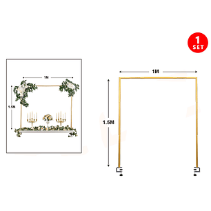 Soporte Para Globos Cuadrado/Sostenida En Mesa 1*1.5M