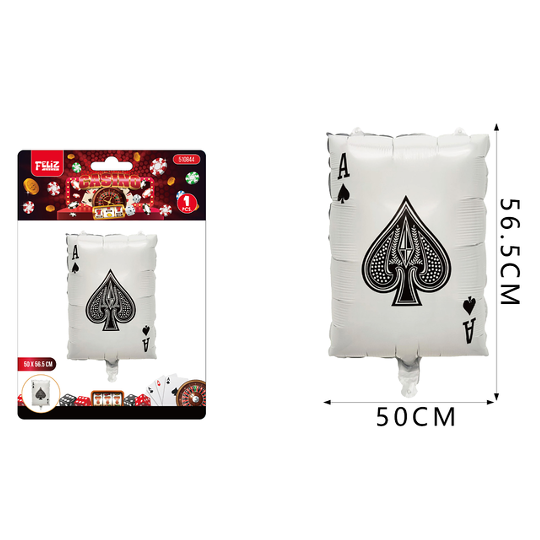 Globo Metal Poker Pica A 50*56.5Cm 1