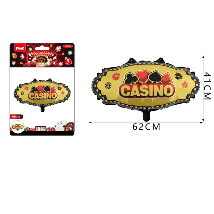 Globo Metal Casino 62*41Cm 1