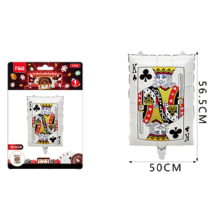 Globo Metal Poker Trebole K 50*56.5Cm