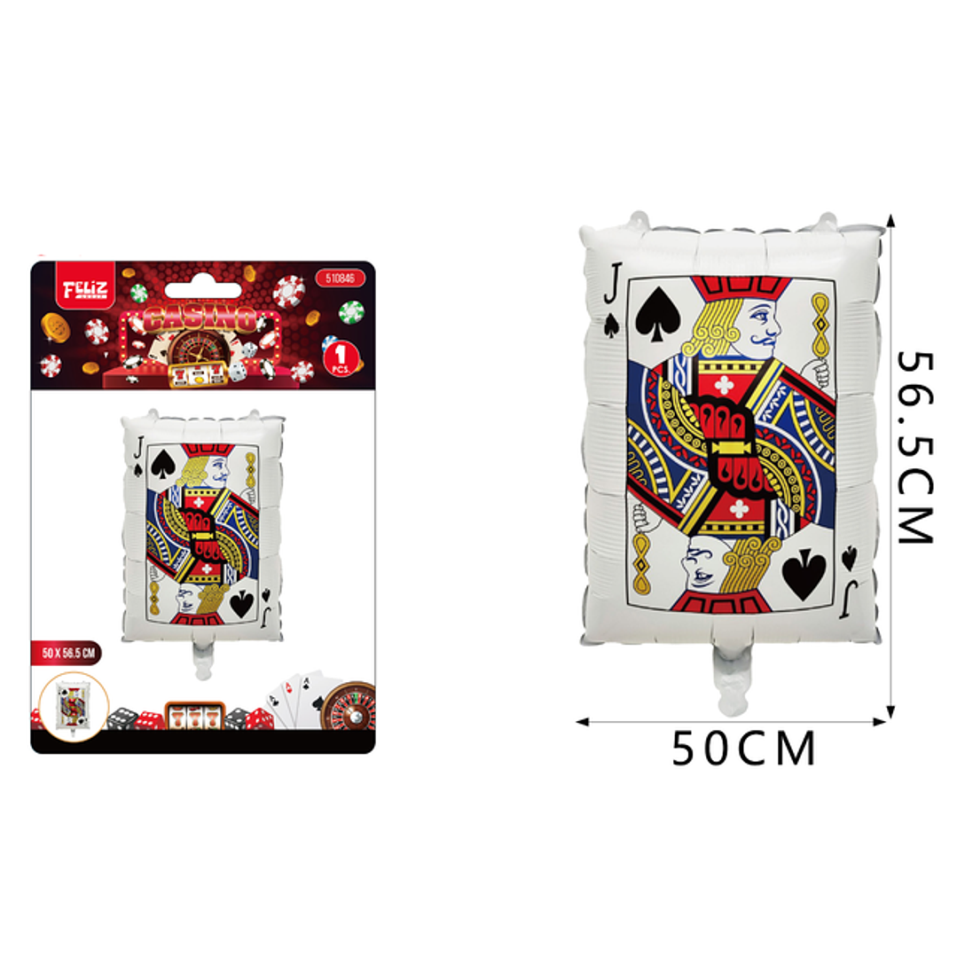 Globo Metal Poker Pica J 50*56.5Cm 1