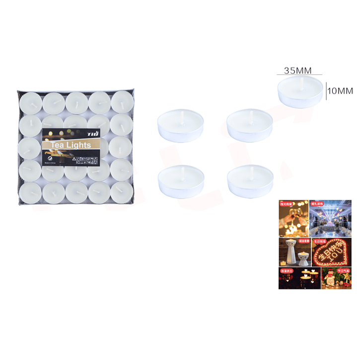 Velas Blanco 35*10mm 1