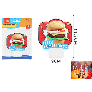 Vela De Cumple. Hamburger 9*11.5Cm