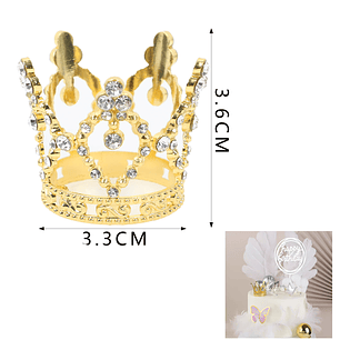 Decorativo Corona Corazon Dorado