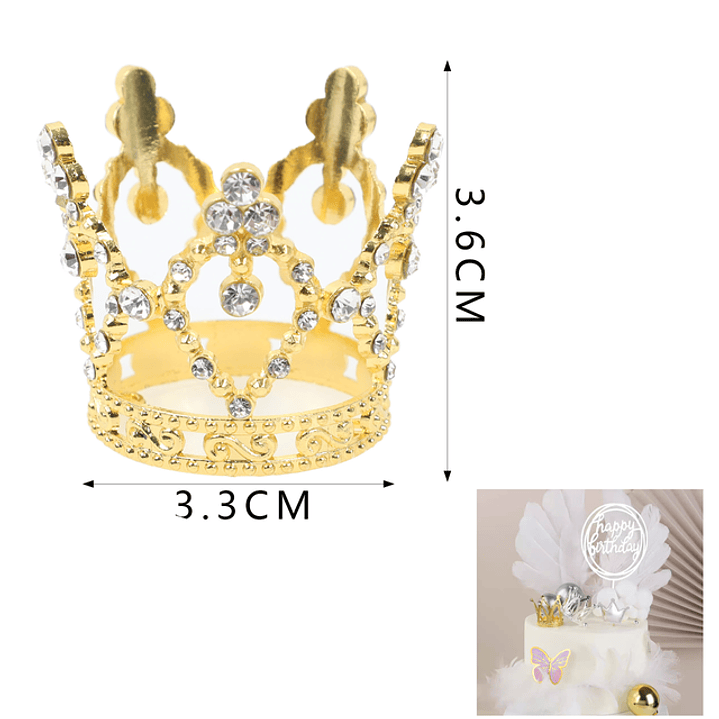 Decorativo Corona Corazon Dorado 1