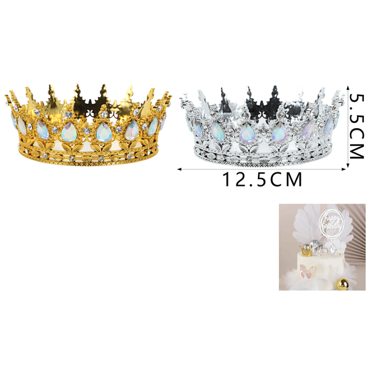 Corona Diamante Dorado/Plateado 12.5Cm 1