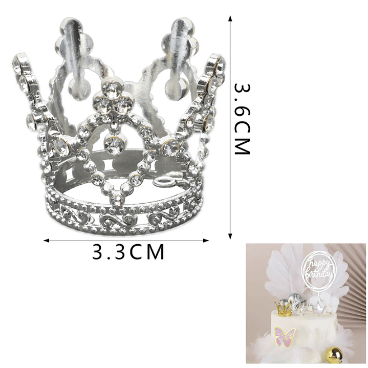 Decorativo Corona Corazon Plateado 1