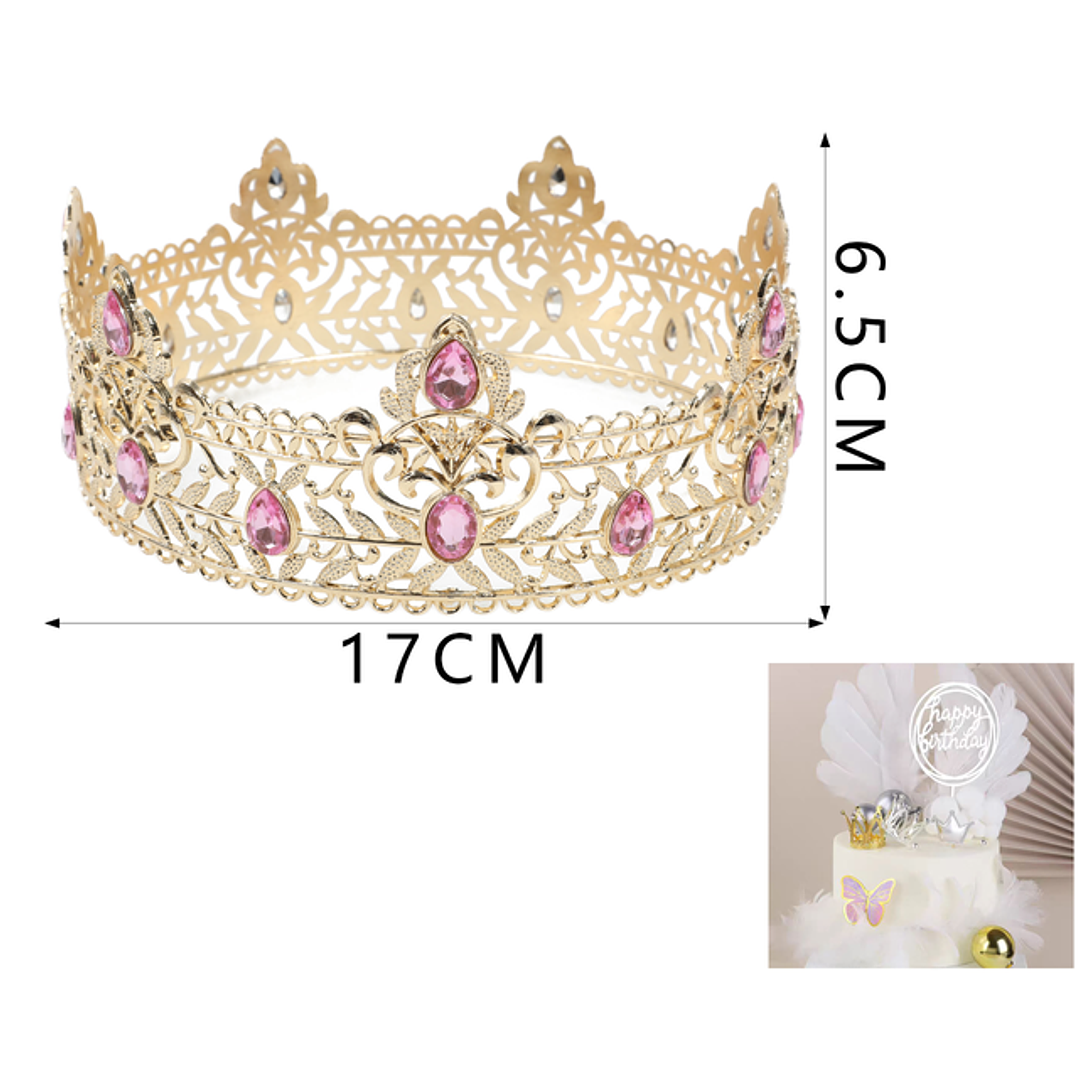 Corona Diamante Rosado 17Cm 1