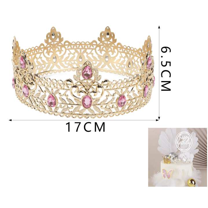Corona Diamante Rosado 17Cm 1