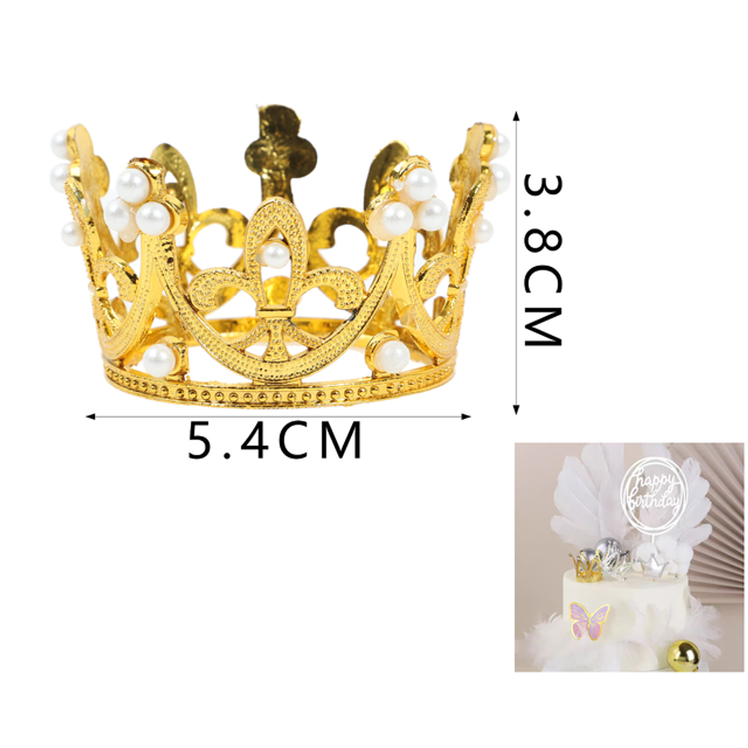 Decorativo Corona Perla Dorado 1
