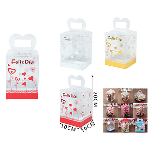Caja De Regalo Plastico Trasparente 10*10*20Cm