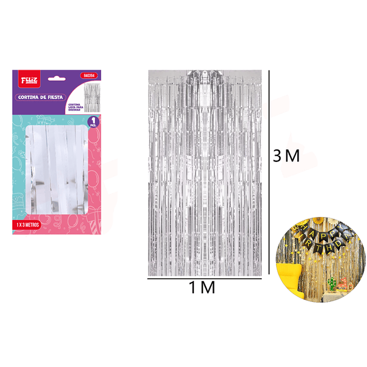 Cortina Plata 1*3M 1