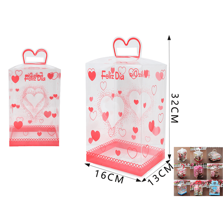 Caja De Regalo Plastico Trasparente 16*13*32Cm 1