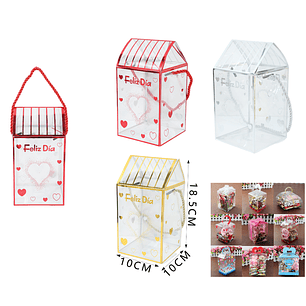 Caja De Regalo Plastico Trasparente 10*10*18.5Cm